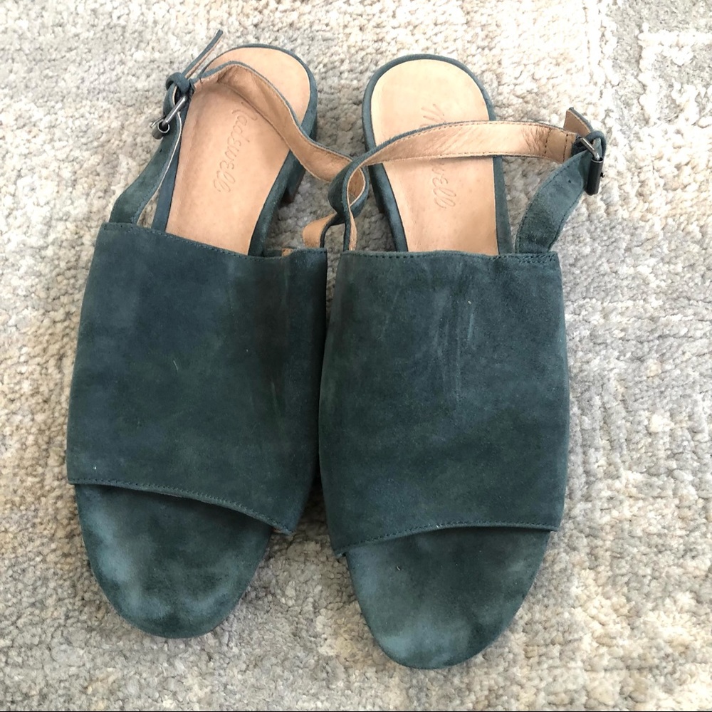 Women's Green Suede Sandals